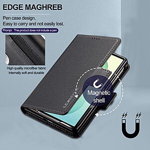 Θήκες Κινητών Samsung Galaxy Z Fold8 5G 8 Θήκη Samsung Galaxy Z Fold8 5G - LC.IMEEKE L1 Series - Flip Πορτοφόλι από Συνθετικό Δέρμα (PU) με TPU - Μαύρο - Wallet/Stand — εικόνα 2