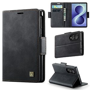 Flip Πορτοφόλι από Συνθετικό Δέρμα (PU) για Samsung Galaxy Z Fold8 5G (OEM) σε Μαύρο — RFID προστασία, 3 θήκες καρτών & ρυθμιζόμενο stand για hands-free χρήση.