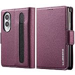 Flip Πορτοφόλι από Συνθετικό Δέρμα (PU) για Samsung Galaxy Z Fold8 5G (LC.IMEEKE) σε Μωβ — θήκες καρτών, βάση στήριξης & στρατιωτικό πρότυπο προστασίας 810G.