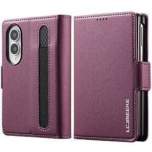 Flip Πορτοφόλι από Συνθετικό Δέρμα (PU) για Samsung Galaxy Z Fold8 5G (LC.IMEEKE) σε Μωβ — θήκες καρτών, βάση στήριξης & στρατιωτικό πρότυπο προστασίας 810G.