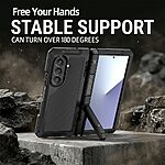 Θήκη Samsung Galaxy Z Fold8 Ultra 5G - OEM - Full Body Αλουμίνιο & Σιλικόνης - Μαύρο - Stand — εικόνα 5