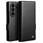 Flip Θήκη από Αυθεντικό Δέρμα για Samsung Galaxy Z Fold8 Ultra 5G (QIALINO) σε Μαύρο — θήκη καρτών, ρυθμιζόμενο stand & ολοκληρωμένη προστασία από πτώσεις.
