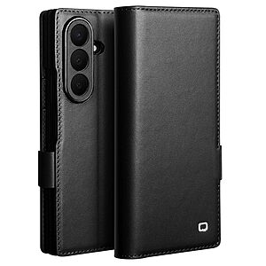 Flip Θήκη από Αυθεντικό Δέρμα για Samsung Galaxy Z Fold8 Ultra 5G (QIALINO) σε Μαύρο — θήκη καρτών, ρυθμιζόμενο stand & ολοκληρωμένη προστασία από πτώσεις.