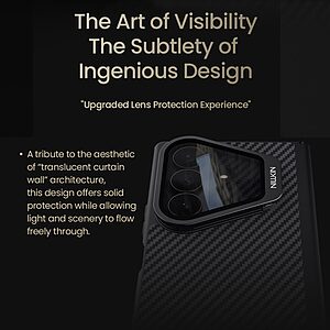 Θήκη Samsung Galaxy Z Fold8 Ultra 5G - NILLKIN Magnetic Case - Full Body Carbon Fiber + TPU - Μαύρο - Stand — εικόνα 2