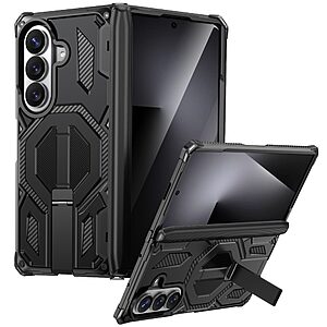 Full Body PC+TPU θήκη για Samsung Galaxy Z Fold8 Ultra 5G / Fold7 5G (OEM) σε Μαύρο με Kickstand — διπλή στρώση προστασίας, ενισχυμένο πλαίσιο & κρυφή βάση στήριξης για hands-free προβολή.