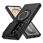 Σκληρή Πλάτη PC+TPU για Samsung Galaxy Z Fold8 Ultra 5G / Fold7 5G (OEM) σε Μαύρο με Ring Stand — ολική προστασία, συρόμενο κάλυμμα κάμερας & μαγνητική βάση για hands-free χρήση.