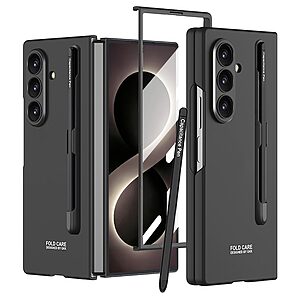 Full Body θήκη PC + Tempered Glass για Samsung Galaxy Z Fold8 Ultra 5G (GKK) σε Μαύρο — λεπτό προφίλ με ενσωματωμένο slot για γραφίδα & ολοκληρωμένη προστασία από γρατζουνιές & πτώσεις.