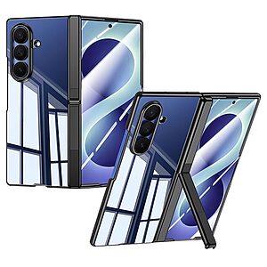 Full Body PC + Tempered Glass για Samsung Galaxy Z Fold8 Ultra 5G (OEM) σε Μαύρο με Kickstand — κρυστάλλινη διαφάνεια & ολοκληρωμένη προστασία με ενσωματωμένη βάση στήριξης.