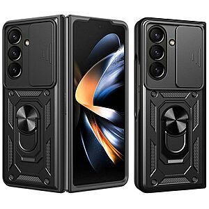 Full Body PC+TPU για Samsung Galaxy Z Fold8 Ultra 5G (OEM) σε Μαύρο με ανακλινόμενο Stand — στρατιωτική προστασία από πτώσεις, κινητή ασπίδα φακού & μαγνητική βάση αυτοκινήτου.