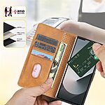 Θήκη Samsung Galaxy Z Fold8 Ultra 5G - N.BEKUS CSJ-001 - Flip Πορτοφόλι από Συνθετικό Δέρμα (PU) με TPU - Καφέ - Wallet/Stand — εικόνα 7