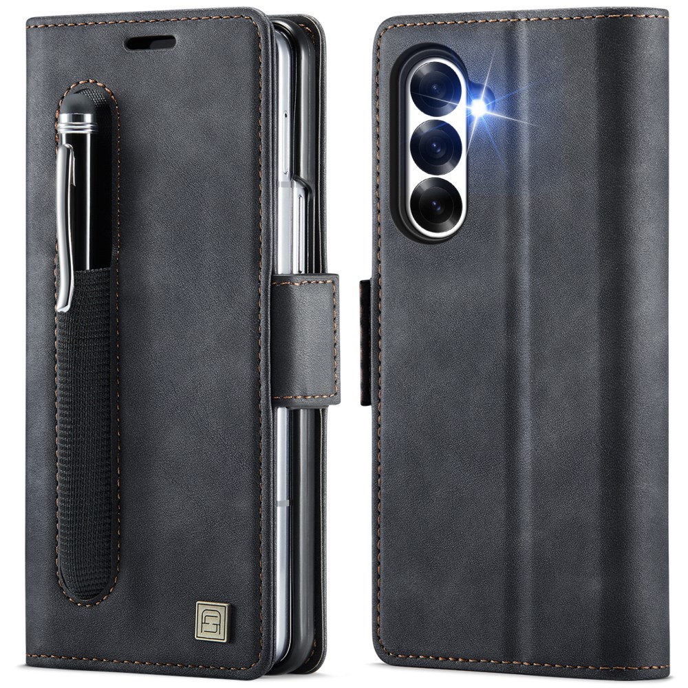 Θήκη Samsung Galaxy Z Fold8 Ultra 5G - AUTSPACE - Flip Πορτοφόλι από Συνθετικό Δέρμα (PU) με TPU - Μαύρο - RFID/Wallet/Stand Flip Πορτοφόλι από Συνθετικό Δέρμα (PU) για Samsung Galaxy Z Fold8 Ultra 5G (AUTSPACE) σε Μαύρο — 3 θήκες καρτών, προστασία RFID & βάση στήριξης hands-free.