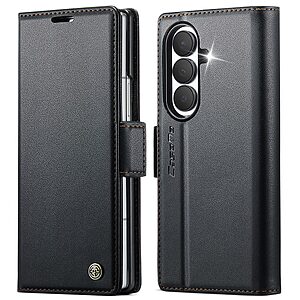 Flip Πορτοφόλι από Συνθετικό Δέρμα (PU) για Samsung Galaxy Z Fold8 Ultra 5G (CASEME 023) σε Μαύρο — θήκες καρτών, RFID προστασία & βάση στήριξης για καθημερινή χρήση.