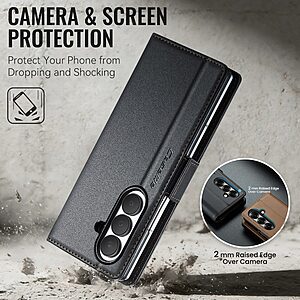 Θήκη Samsung Galaxy Z Fold8 Ultra 5G - CASEME 023 - Flip Πορτοφόλι από Συνθετικό Δέρμα (PU) με TPU - Μαύρο - RFID/Wallet/Stand — εικόνα 2