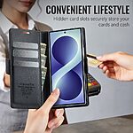 Θήκη Samsung Galaxy Z Fold8 Ultra 5G - CASEME 023 - Flip Πορτοφόλι από Συνθετικό Δέρμα (PU) με TPU - Μαύρο - RFID/Wallet/Stand — εικόνα 9