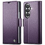 Flip Πορτοφόλι από Συνθετικό Δέρμα (PU) για Samsung Galaxy Z Fold8 Ultra 5G (CASEME 023) σε Μωβ — RFID προστασία, 3 θήκες καρτών & βάση στήριξης για hands-free χρήση.