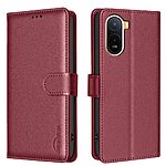 Flip Πορτοφόλι από Συνθετικό Δέρμα (PU) για Xiaomi Redmi A7 Pro (BINFEN COLOR BF32) σε Κόκκινο — προστασία RFID, 3 θήκες καρτών & βάση stand για hands-free προβολή.