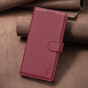 Θήκη Xiaomi Redmi A7 Pro - BINFEN COLOR BF32 - Flip Πορτοφόλι από Συνθετικό Δέρμα (PU) με TPU - Κόκκινο - RFID/Wallet/Stand — εικόνα 2