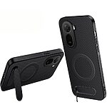 Σκληρή Πλάτη PC+TPU για Xiaomi Redmi A7 Pro (WANLONFENG QT Series) σε Μαύρο — υφή carbon fiber, ενσωματωμένο kickstand πολλαπλών γωνιών & μαγνητική συμβατότητα για καθημερινή προστασία.