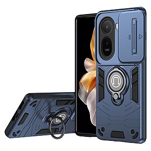 Σκληρή Πλάτη PC+TPU για Xiaomi Redmi A7 Pro (OEM) σε Μπλε με slider κάμερας & ring stand — ολοκληρωμένη προστασία από πτώσεις, γρατζουνιές & ιδιωτικότητα φακού.
