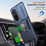 Θήκη Xiaomi Redmi A7 Pro - OEM Slide Camshield - Σκληρή Πλάτη PC+TPU - Μπλε - Stand — εικόνα 5