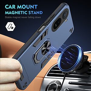 Θήκη Xiaomi Redmi A7 Pro - OEM - Σκληρή Πλάτη PC+TPU - Μπλε - Stand — εικόνα 2