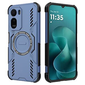Σκληρή Πλάτη PC+TPU για Xiaomi Redmi A7 Pro (OEM) σε Μπλε — ενισχυμένες γωνίες, hollow σχεδιασμός για αερισμό & μαγνητικός δακτύλιος για καθημερινή προστασία.