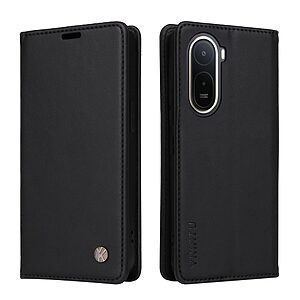 Flip Πορτοφόλι από Συνθετικό Δέρμα (PU) για Xiaomi Redmi A7 Pro (YIKATU YK-001) σε Μαύρο — με θήκες καρτών, μαγνητικό κούμπωμα & βάση στήριξης για hands-free χρήση.
