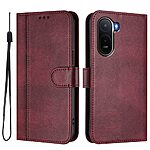 Flip Πορτοφόλι από Συνθετικό Δέρμα (PU) για Xiaomi Redmi A7 Pro σε Βαθύ Κόκκινο — θήκες καρτών, ρυθμιζόμενη βάση stand & λουράκι για καθημερινή χρήση.