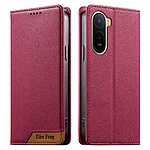 Flip Πορτοφόλι από Συνθετικό Δέρμα (PU) για Xiaomi Redmi A7 Pro (DIERFENG DF-018) σε Κόκκινο — RFID προστασία, θήκη καρτών & ενσωματωμένη βάση στήριξης για καθημερινή χρήση.