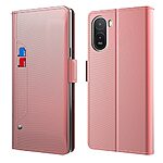 Flip Θήκη από Συνθετικό Δέρμα (PU) με TPU για Xiaomi Redmi A7 Pro (OEM) σε Ροζ Χρυσό — θήκες καρτών, καθρέφτης & βάση στήριξης για hands-free χρήση.