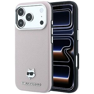 Karl Lagerfeld Grained Choupette Head Metal Case for iPhone 18 Pro Max / 17 Pro Max – Pink – Θήκη Προστασίας για iPhone 18 Pro Max / 17 Pro Max σε Ροζ Χρώμα