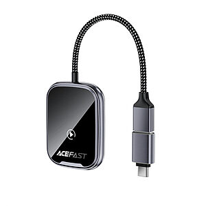 Ασύρματος Αντάπτορας Acefast QC1 για CarPlay και Android Auto USB-A/USB-C Μεταλλικό Γκρι - Εικόνα 2