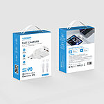 Φορτιστής Τοίχου VEGER TR120 Ultra Slim GaN fast Charger PD 3.0 QC 3.0 PPS 30W Dual 1xUSB-A & 1xUSB-C με καλώδιο 1.2m (60W) Λευκός - Εικόνα 3