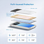 Power Bank VEGER W1211A Fuerza 10 Slim 10000mAh 20W Smart Digital Color Screen με Ενσωματωμένα Καλώδια USB-C & Lightning λευκό - Εικόνα 7
