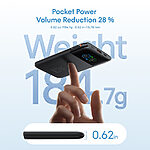 Power Bank VEGER W1211A Fuerza 10 Slim 10000mAh 20W Smart Digital Color Screen με Ενσωματωμένα Καλώδια USB-C & Lightning μαύρο - Εικόνα 3
