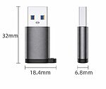 Adapter Mad Mask USB-C Θηλυκό σε USB-A Αρσενικό USB 3.0 5 Gbps Γκρι - Εικόνα 4