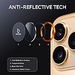 Tempered Glass Camera iPhone 17 Pro Max / Pro - NORTHJO - Πορτοκαλί - Anti-fingerprint — εικόνα 3