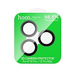 Tempered Glass Camera iPhone 18 Pro / Pro Max - HOCO V14 - Μαύρο - Ultra Clear — εικόνα 3