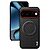 Πλάτη από Συνθετικό Δέρμα (PU) με PC για Google Pixel 11 / 11 Pro (IMAK) σε Μαύρο — υφή carbon, μαγνητικός δακτύλιος & προστασία από γρατζουνιές.
