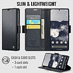 Θήκη Google Pixel 11 Pro 5G / 11 5G - CASEME 023 Series - Flip Πορτοφόλι από Συνθετικό Δέρμα (PU) με TPU - Μαύρο - RFID/Stand — εικόνα 4