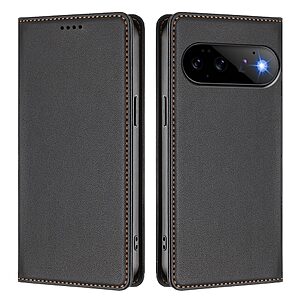 Flip Πορτοφόλι από Συνθετικό Δέρμα (PU) με TPU για Google Pixel 11 Pro 5G / 11 5G (OEM) σε Μαύρο — προστασία RFID, θήκες καρτών & stand.