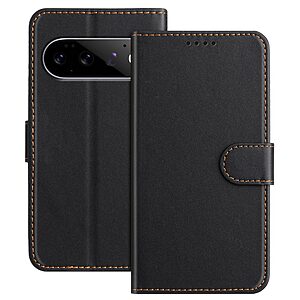 Flip Πορτοφόλι από Συνθετικό Δέρμα (PU) με TPU για Google Pixel 11 Pro / 11 (OEM) σε Μαύρο — 3 θήκες καρτών, stand & λουράκι για καθημερινή προστασία.