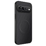 Σκληρή Πλάτη PC+TPU για Google Pixel 11 Pro XL 5G (WANLONFENG) σε Μαύρο — υφή carbon fiber, μαγνητικός δακτύλιος & αντιολισθητικό κράτημα.