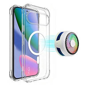 Διάφανη Πλάτη TPU για Google Pixel 11 Pro XL 5G (IMAK) — γωνίες airbag κατά των κραδασμών & μαγνητικός δακτύλιος για αξεσουάρ.