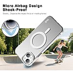 Θήκη iPhone 14 / 13 - IMAK - Σκληρή Πλάτη PC+TPU - Λευκό - MagSafe — εικόνα 4