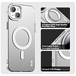 Θήκη iPhone 14 / 13 - IMAK - Σκληρή Πλάτη PC+TPU - Λευκό - MagSafe — εικόνα 5