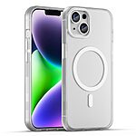 Σκληρή Πλάτη PC+TPU για iPhone 14 (OEM) σε Λευκό με MagSafe — ματ ημιδιάφανο φινίρισμα που αντιστέκεται στα δαχτυλικά αποτυπώματα.