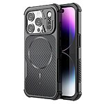 Σκληρή Πλάτη PC+TPU για iPhone 14 Pro Max (OEM) σε Μαύρο — μαγνητικός δακτύλιος & ενισχυμένες γωνίες για προστασία από πτώσεις.