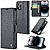 Flip Πορτοφόλι για iPhone 14 Pro Max (CASEME 023) σε Μαύρο — 3 θήκες καρτών, προστασία RFID και βάση στήριξης για hands-free προβολή.