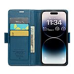 Θήκη iPhone 14 Pro Max - CASEME 023 - Flip Πορτοφόλι από Συνθετικό Δέρμα (PU) με TPU - Μπλε - RFID/Stand — εικόνα 9